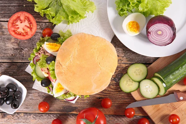 Sanduíche Com Legumes Kebab — Fotografia de Stock