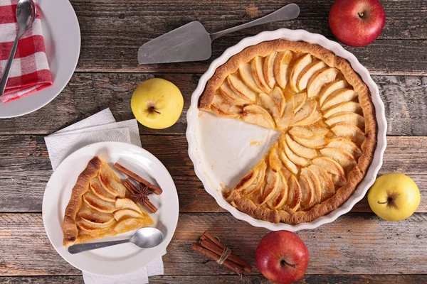 Tarta Manzana Casera Canela —  Fotos de Stock