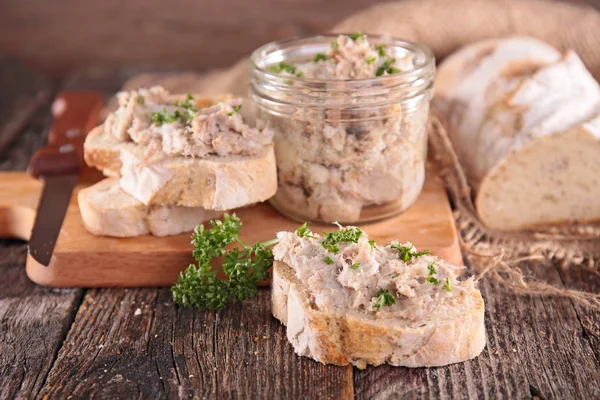 Meat Spread Bread — Stock Photo, Image