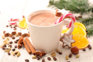 Çikolatalı süt kupa, görünümü kapatın