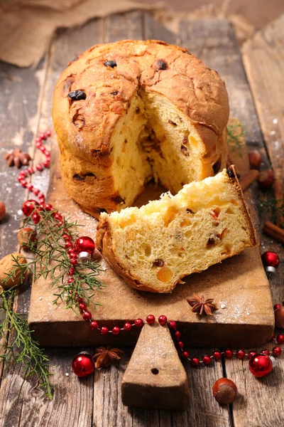 Natal Panettone Bordo — Fotografia de Stock