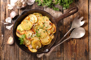 ızgara patates dilimleri yakın çekim