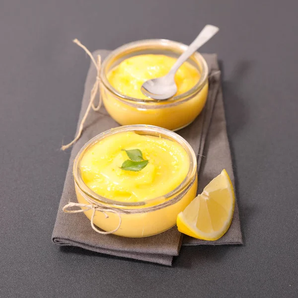 Lemoncurd Grädde Närbild — Stockfoto