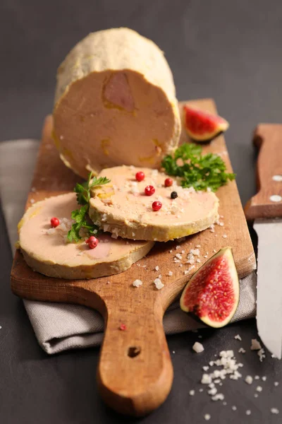 Front View Foie Gras Fig — Stock Photo, Image