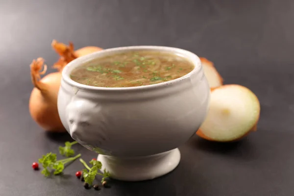 Bowl of french onion soup