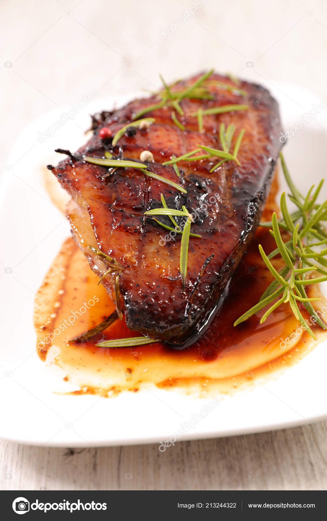 Baked Duck Breast Honey Rosemary — Stock Photo © studioM #213244322