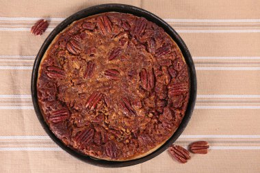 Ev yapımı turta üzerinde üstten görünüm