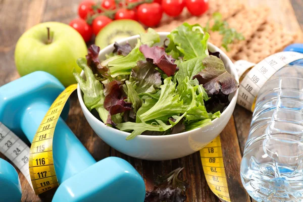 Primer Plano Comida Saludable Para Estilo Vida Deportivo Sobre Fondo — Foto de Stock