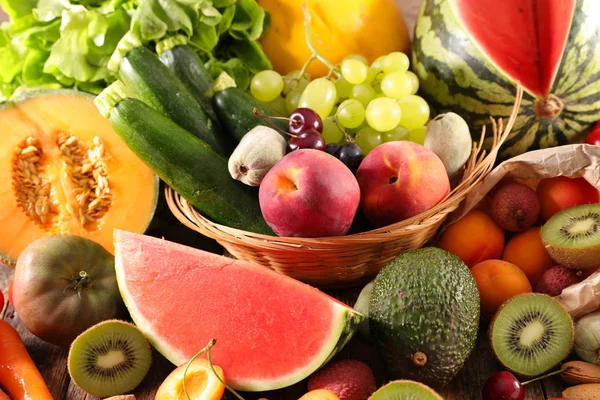 Surtido Frutas Verduras Frescas Brillantes — Foto de Stock