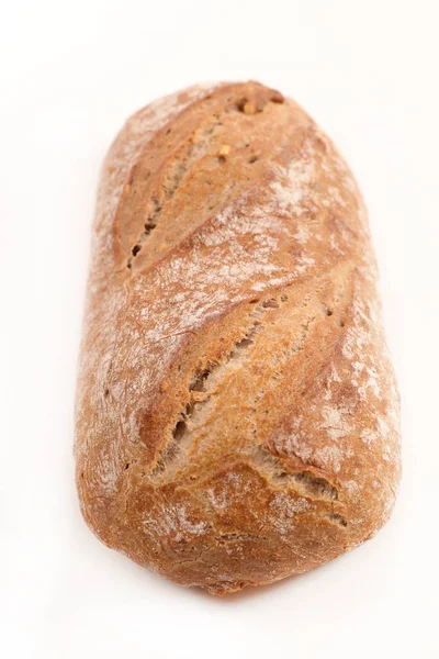 Pâine Izolată Fundal Alb — Fotografie, imagine de stoc