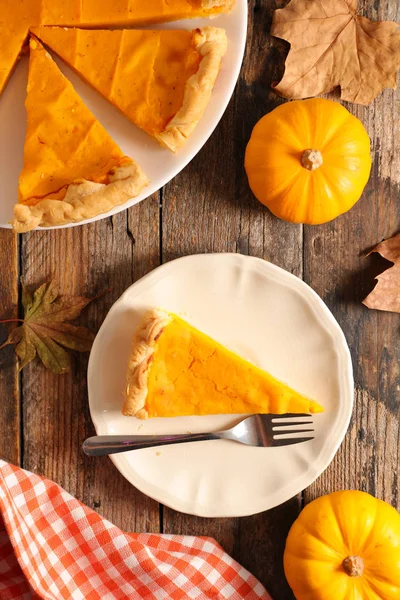 Pumpkin Pie Thanksgiving Day — Stock Photo, Image