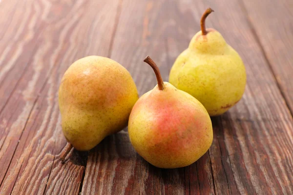 Pears Wooden Background Fresh Fruits — Stock Photo, Image
