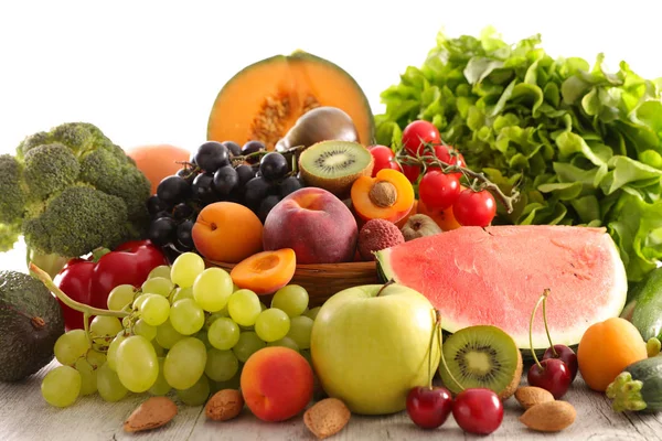 Frutas Legumes Comendo Fresco — Fotografia de Stock