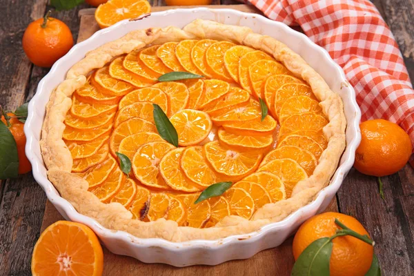 Tarta Owocowa Domu Pomarańczami — Zdjęcie stockowe