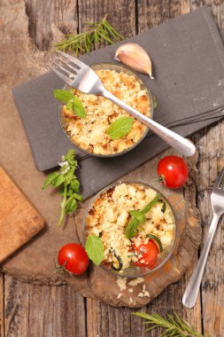 sebze kek, üstten görünüm