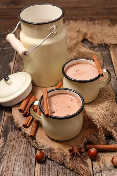 Tazze Con Latte Cacao — Foto Stock