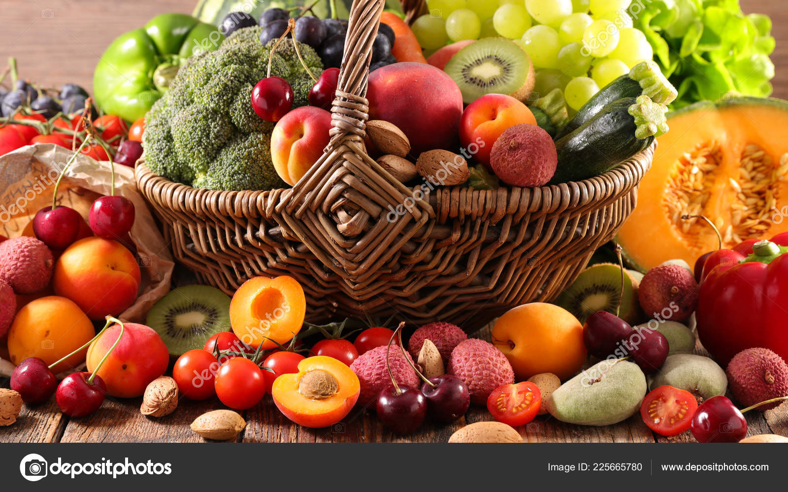 wooden fruit and vegetables