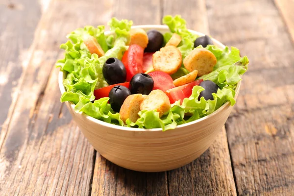Bowl Delicious Mixed Vegetable Salad Table — Stock Photo, Image