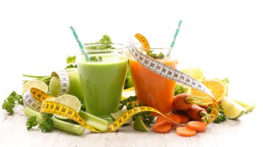 Smoothie meyve ve sebze, diyet gıda kavramı üzerinden