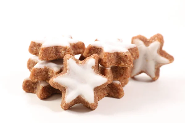 Gingerbread Cookies Isolated White — Stock Photo, Image