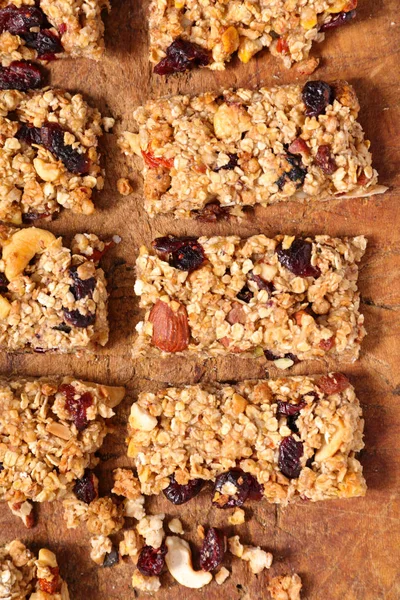 View Homemade Granola Bar — Stock Photo, Image