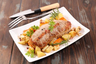 patates ve havuç ile dana rosto