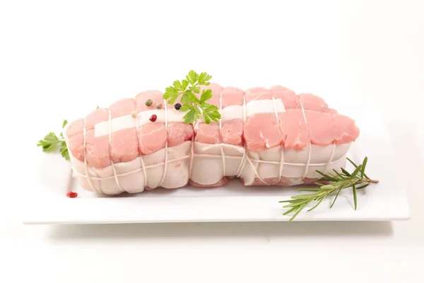 Raw Meat White Background — Stock Photo, Image