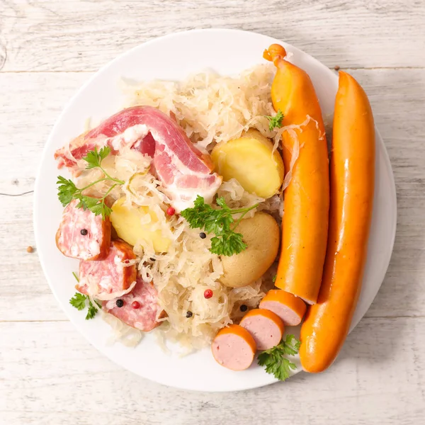 Cabbage Bacon Potato — Stock Photo, Image