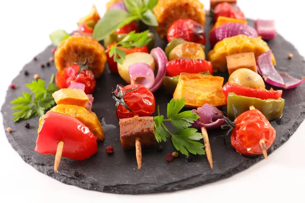 Vegetable Skewer White — Stock Photo, Image