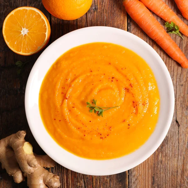 Морквяно Оранжевий Суп — стокове фото
