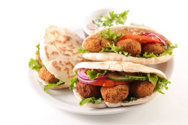 Sandwich Mit Gemüse Und Falafel — Stockfoto