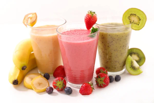 Close View Delicious Fruit Smoothies — Stock Photo, Image