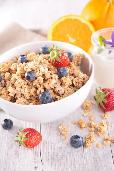 Harina Avena Arándanos Fresas — Foto de Stock