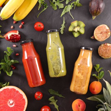 arka plan ile meyve taze smoothies