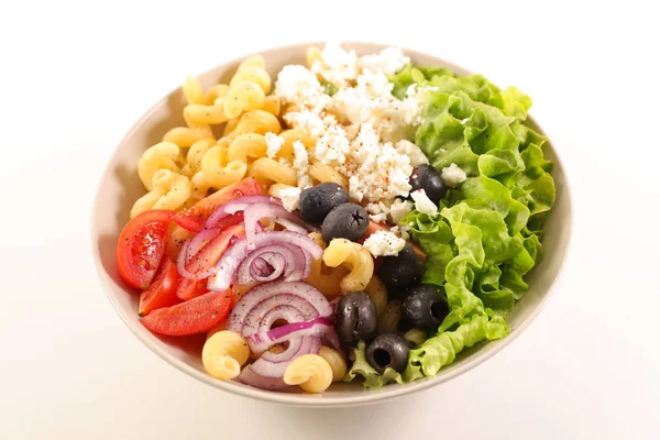 Salada Vegetal Mista Com Macarrão Queijo — Fotografia de Stock