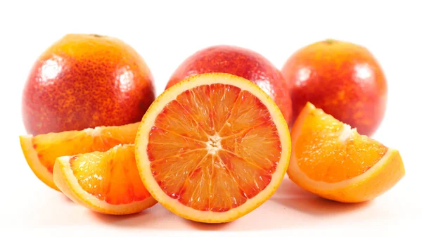 Bloody Oranges Isolated White — Stock Photo, Image