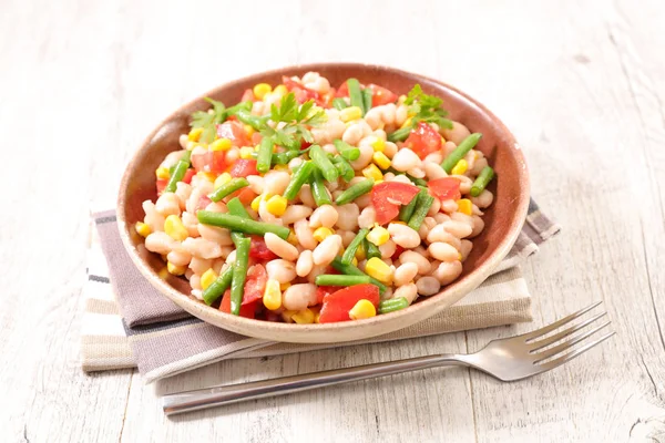 Insalata Fagioli Verdure — Foto Stock