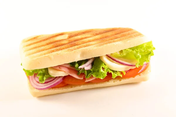 Panini Met Tomaat Kaas Ham — Stockfoto