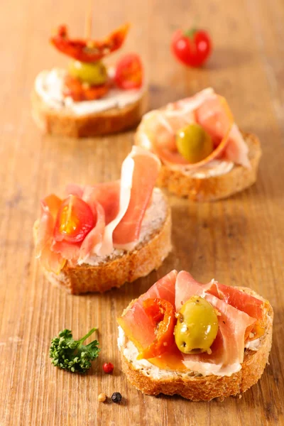 Assorted Spanish Tapas Close — Stock Photo, Image