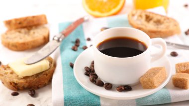 lezzetli kahve fincanı, tabe Kahvaltı