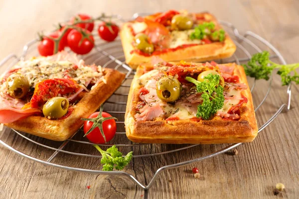 Pizza Waffle Vegetable — Stock Photo, Image