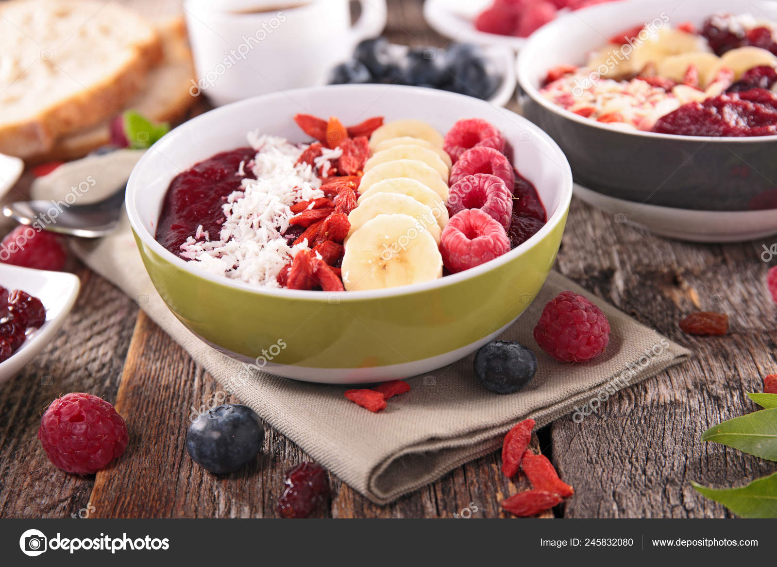 Healthy Breakfast Fruits Stock Photo by ©studioM 245832080