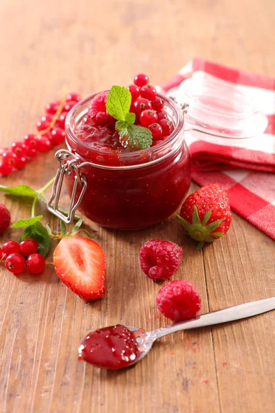 Healthy Berry Fruit Jam — Stock Photo, Image