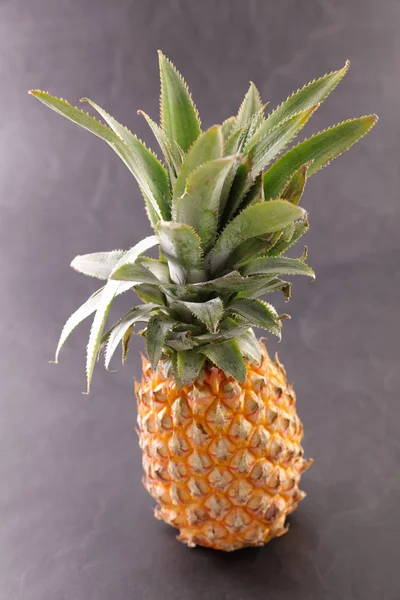 Ananas Fruit Zwarte Achtergrond — Stockfoto