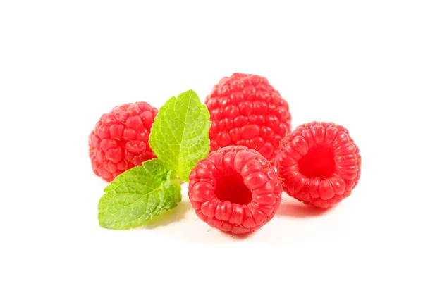 Fresh Raspberry White Background — Stock Photo, Image