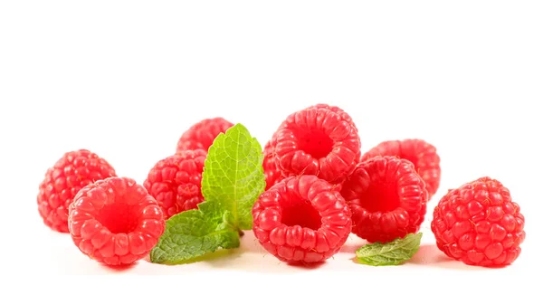 Fresh Raspberry White Background — Stock Photo, Image