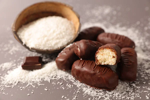 Шоколадные Конфеты Кокосом — стоковое фото