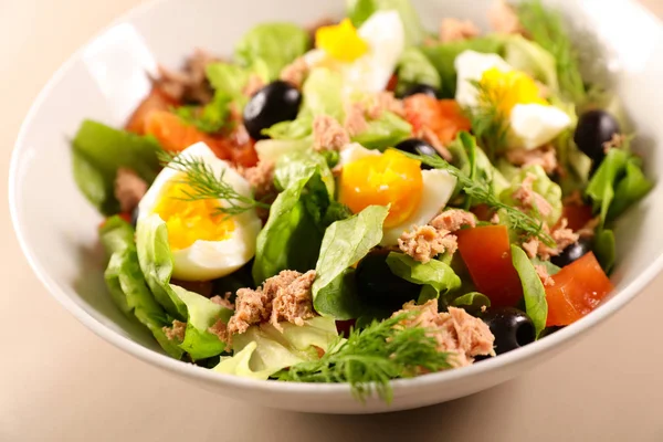 Schüssel Mit Gemischtem Salat — Stockfoto