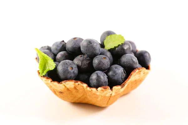 Blueberry Biscuit Bowl Isolated White Background — Stock Photo, Image