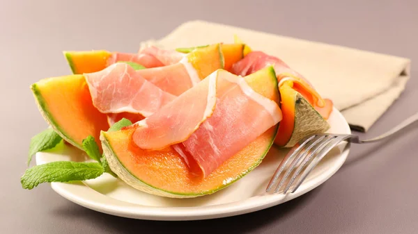 Verse Meloen Ham — Stockfoto